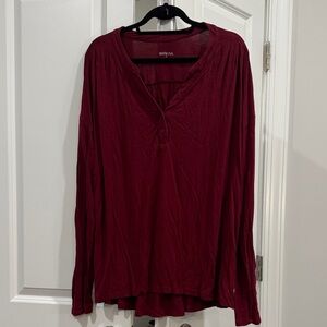 Merona Women's Deep Red Long Sleeve Top